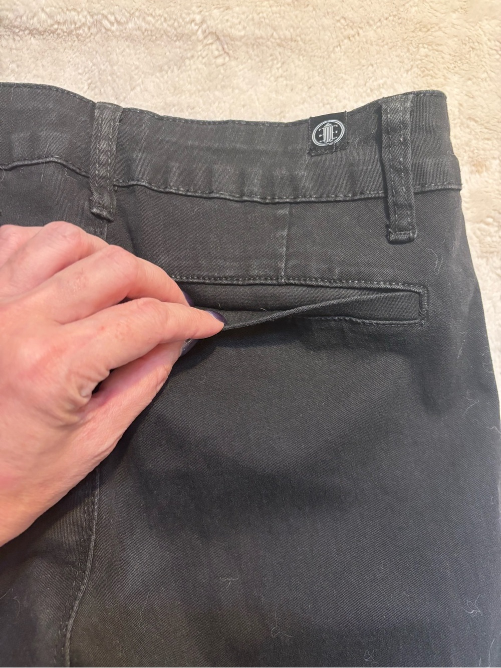 Elite Jeans Boot-Cut Pants Size 5 Jrs Black Classic Flare Y2K Cotton Stretch - Picture 11 of 15